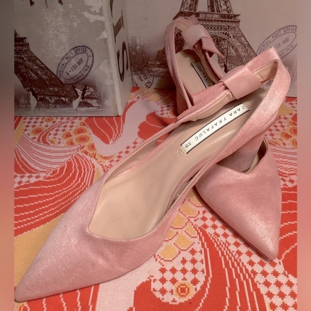 ZARA SUDE PINK 3” HEEL